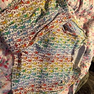 Roller Rabbit Multicolor Monkey Print Pajamas